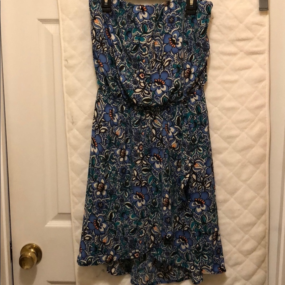 Blue floral dress